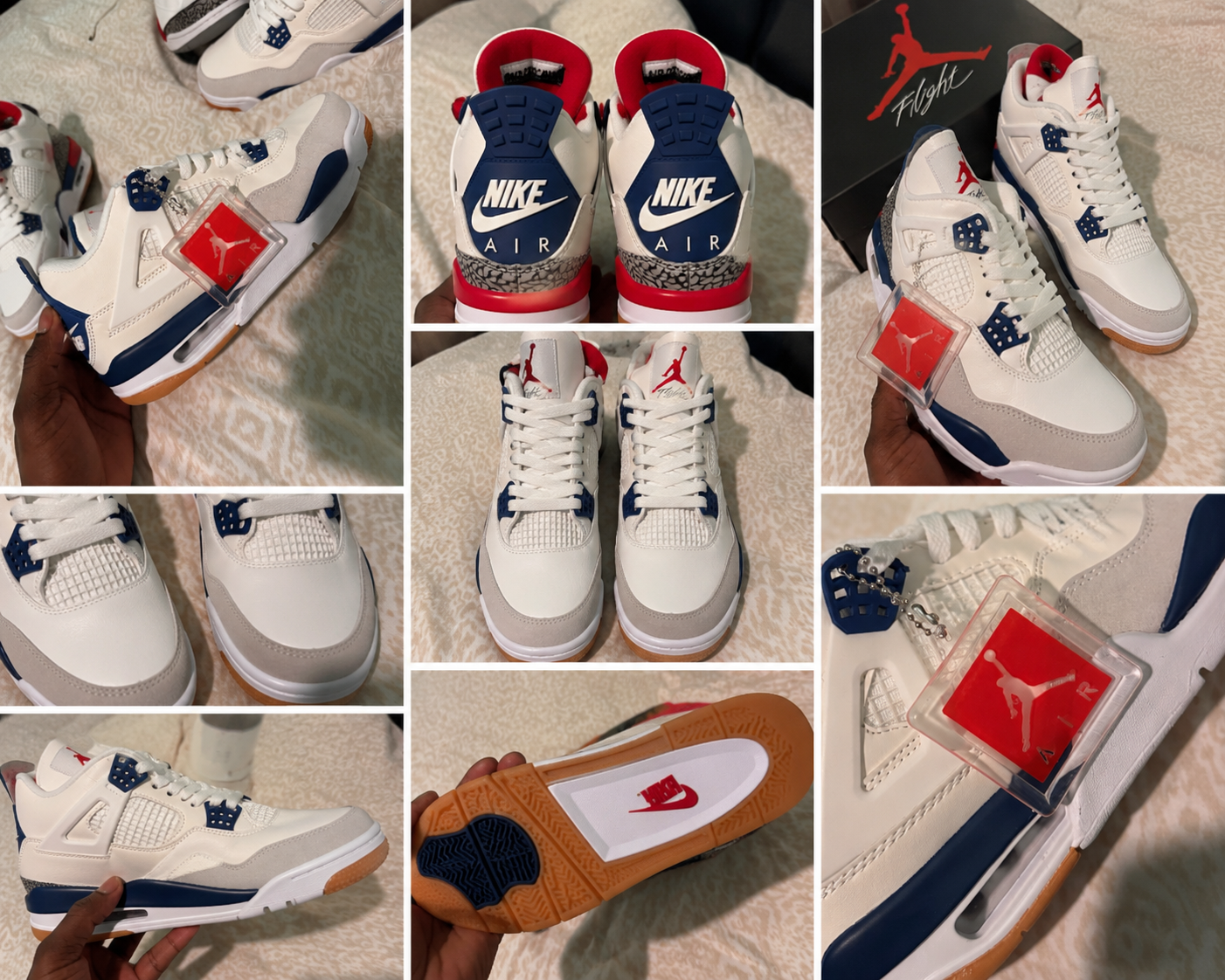 Air Jordan 4 Retro Military Blue Style Sneakers